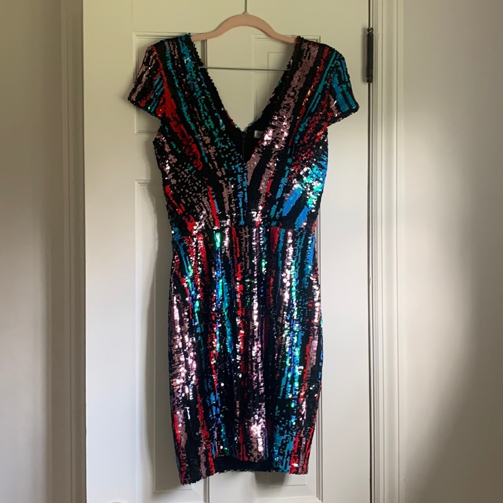 Dress the population sequin dress